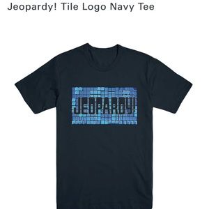 Womens M Jeopardy logo tile tee